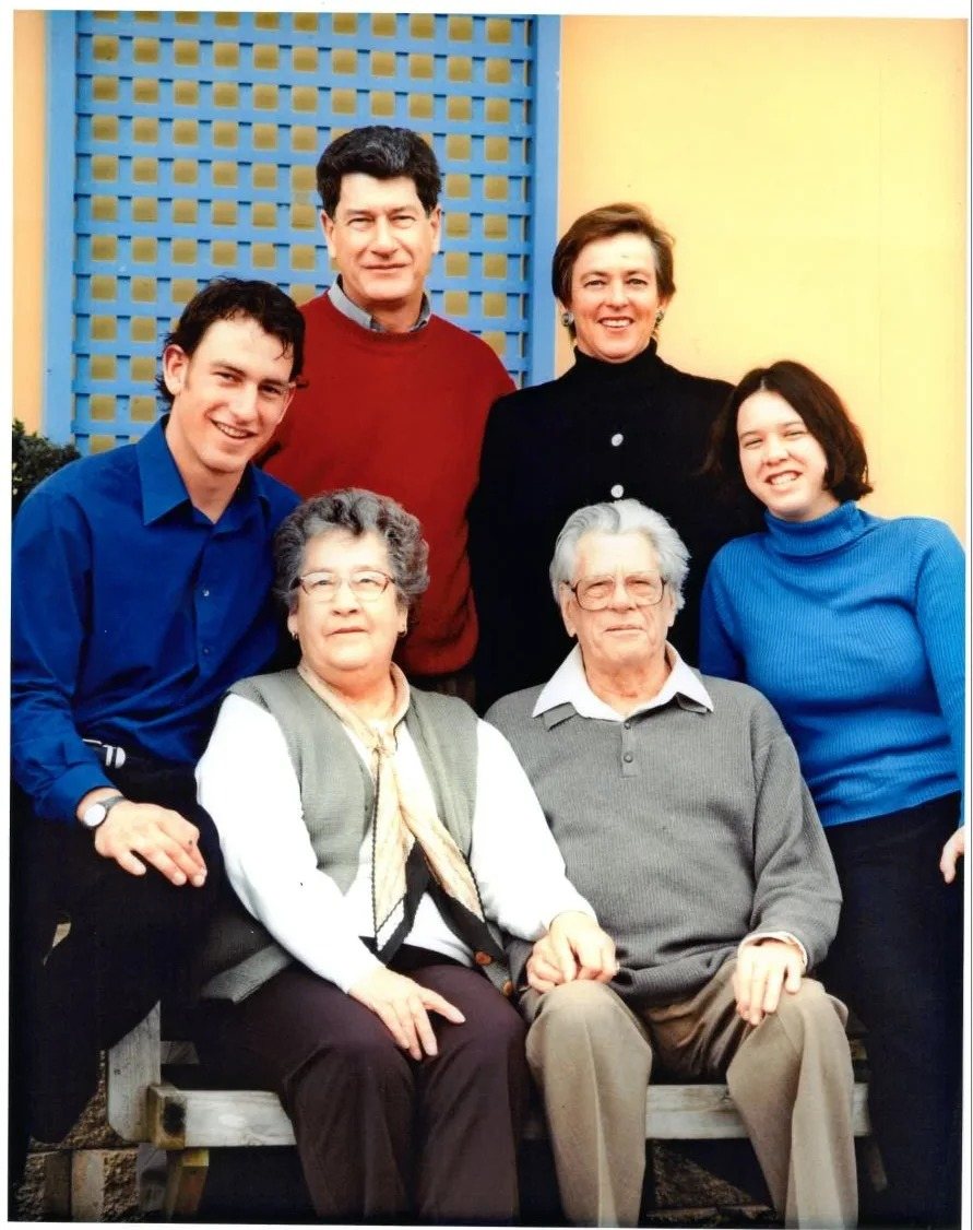 Three generations of the Jackson family at Gardenworld, around 1999